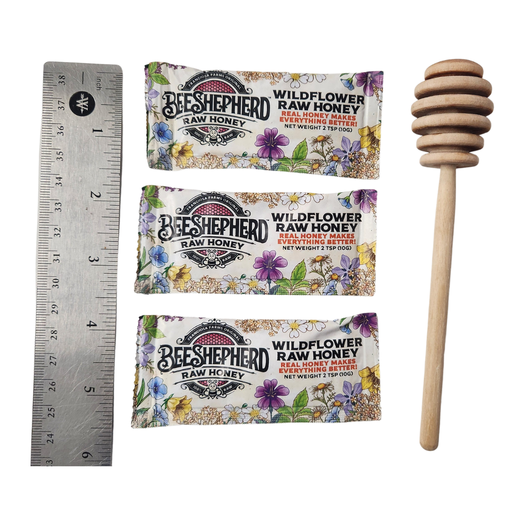 Bee Shepherd Wildflower Honey Single Packets – 200 Count Case