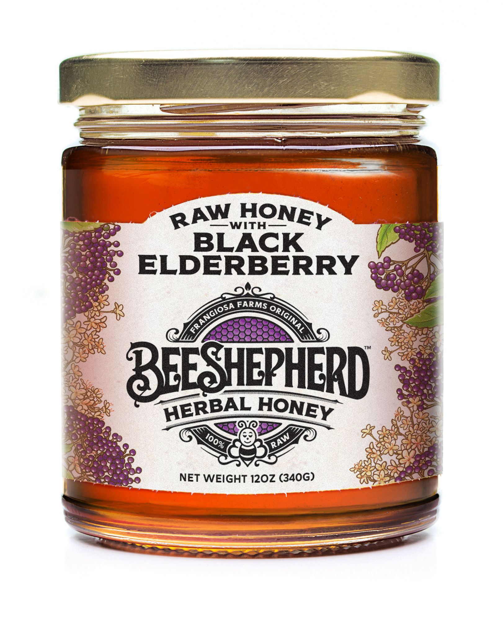 2 Pack - Black Elderberry in Raw Honey (2 x 12oz)